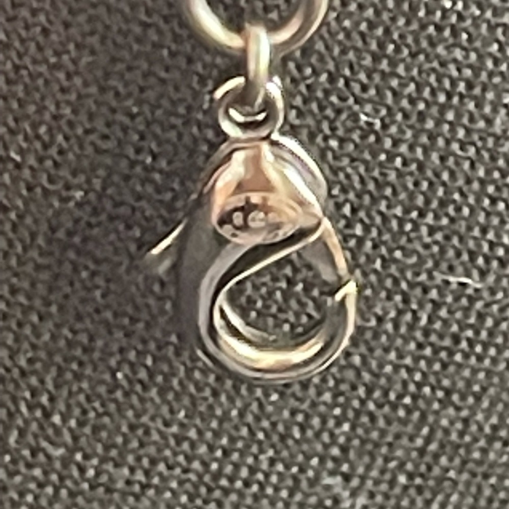 CHANEL-Gunmetal Interlocking CC Pendant Necklace - Picture 6 of 10